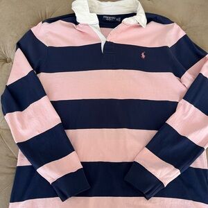 Polo Ralph Lauren Pink Pony Rugby shirt size xl